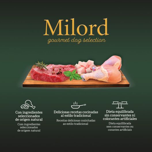 Milord Adult Pollo en Gelatina tarrina para perros, , large image number null